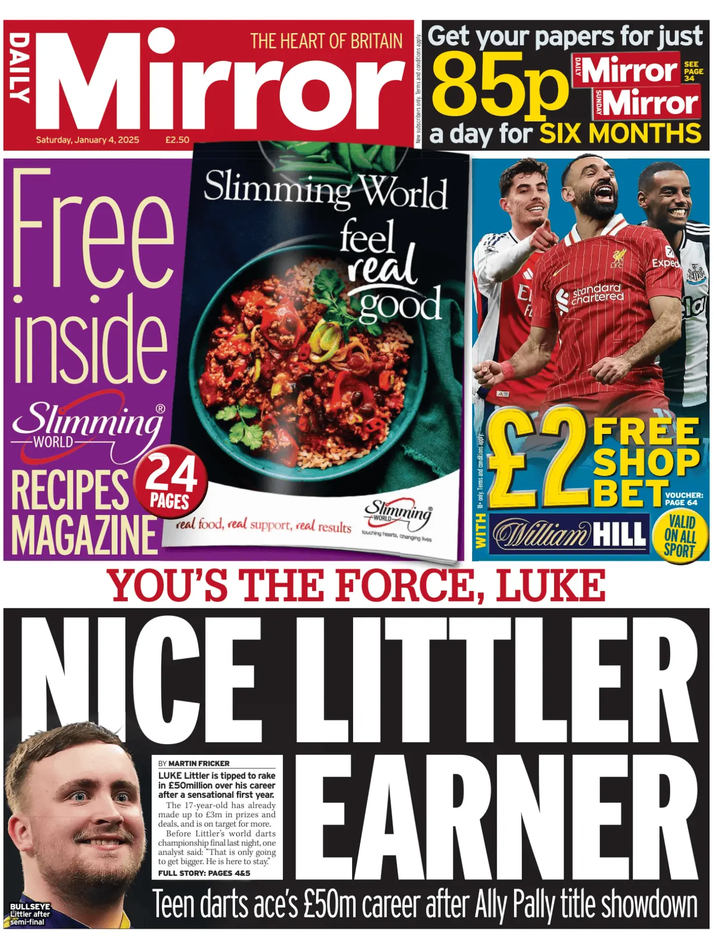 Prima-pagina-Daily Mirror-edizione-di-oggi-04-01-2025